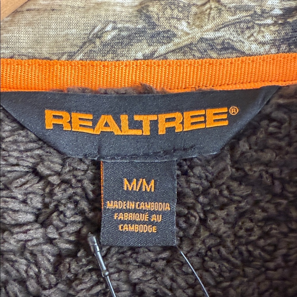 Realtree Men’s Sherpa Lined Flannel Shacket Jacket Brown Beige Plaid NWT M - Picture 13 of 15